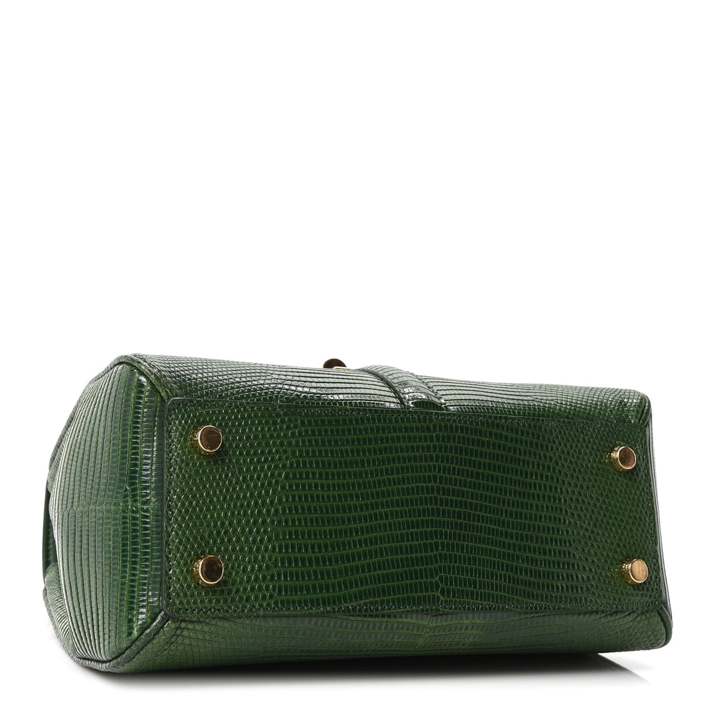 Lizard Small 16 Top Handle Bag Green