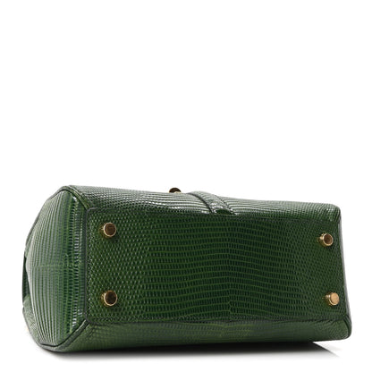 Celine Lizard Small 16 Top Handle Bag Green 3 of 10