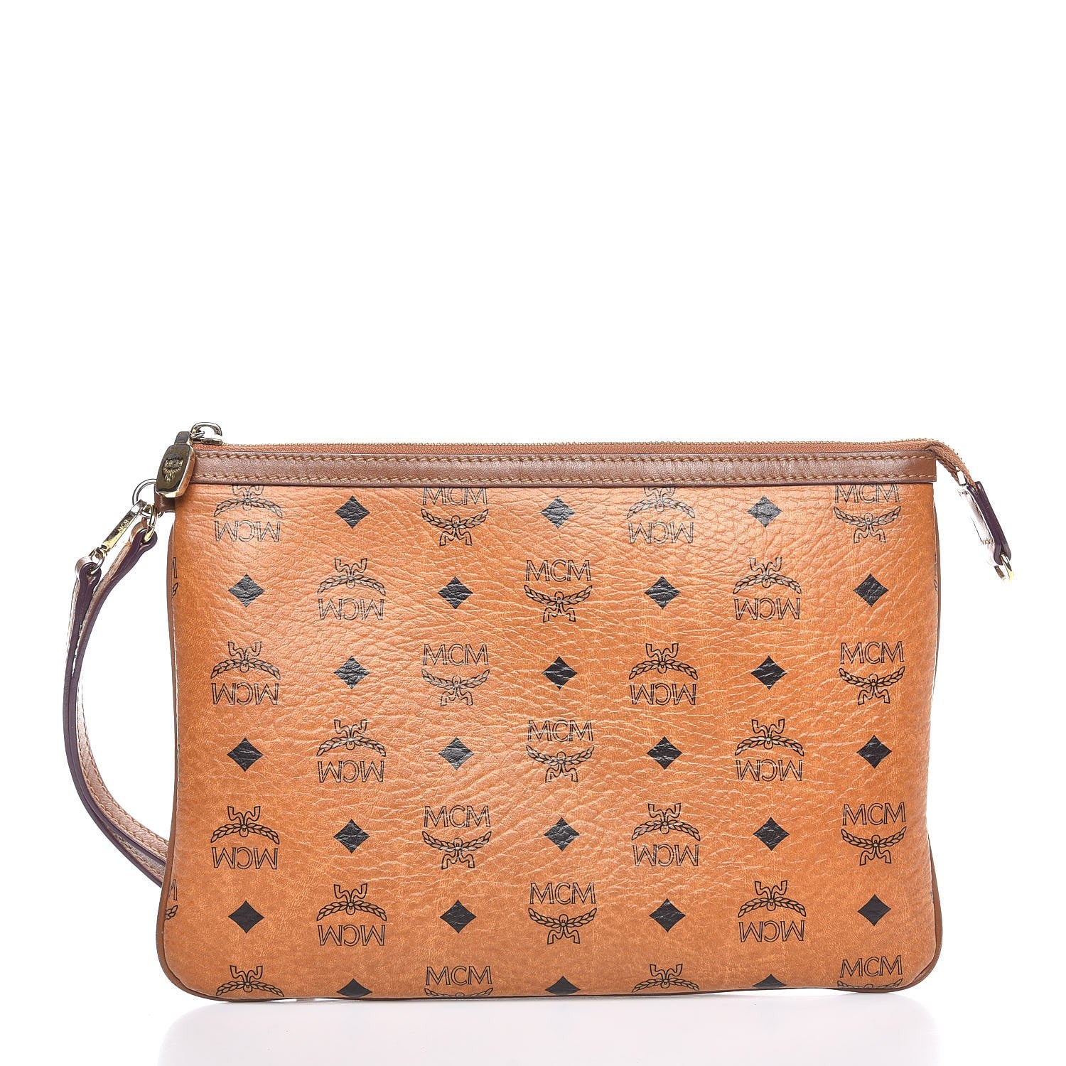 MCM Visetos Medium Liz Reversible Shopper Tote Cognac 5 of 20