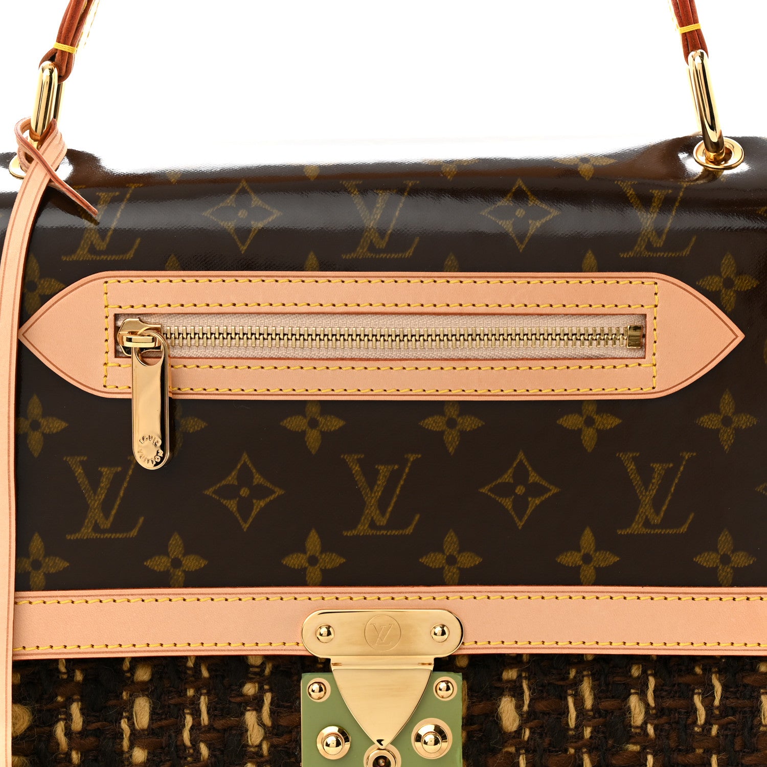 Louis Vuitton Monogram Ambre Tweedy Zip GM 7 of 12