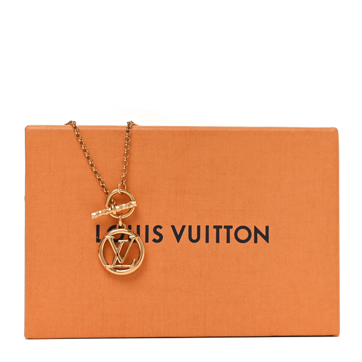 Louis Vuitton Metal Baby Louis Necklace Gold 6 of 6