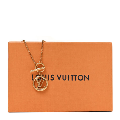 Louis Vuitton Metal Baby Louis Necklace Gold 6 of 6