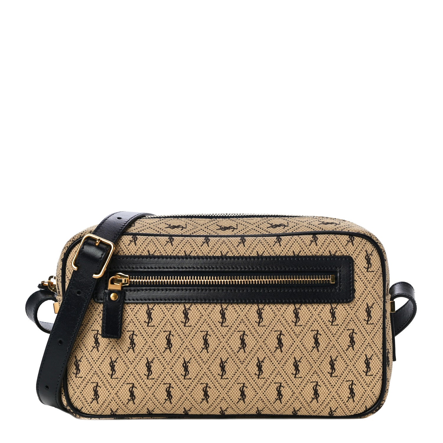 Saint Laurent Canvas Monogram All Over Camera Bag Beige 1 of 9