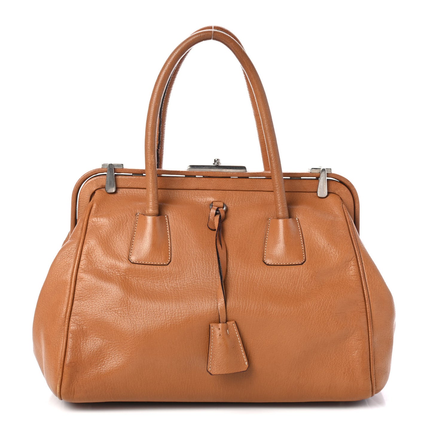 Goatskin Cerniera Doctor Bag Light Brown