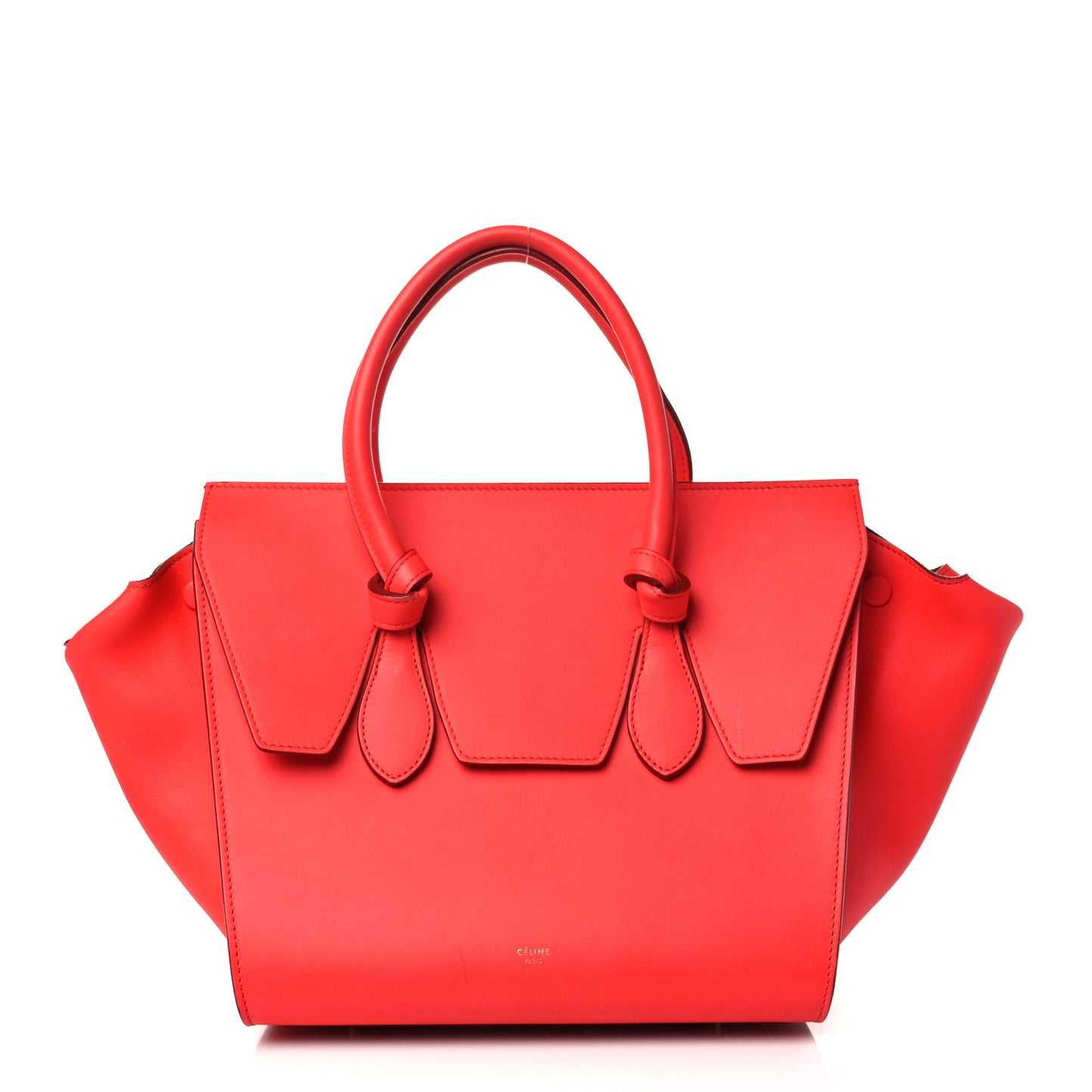 Smooth Calfskin Small Tie Knot Tote Red