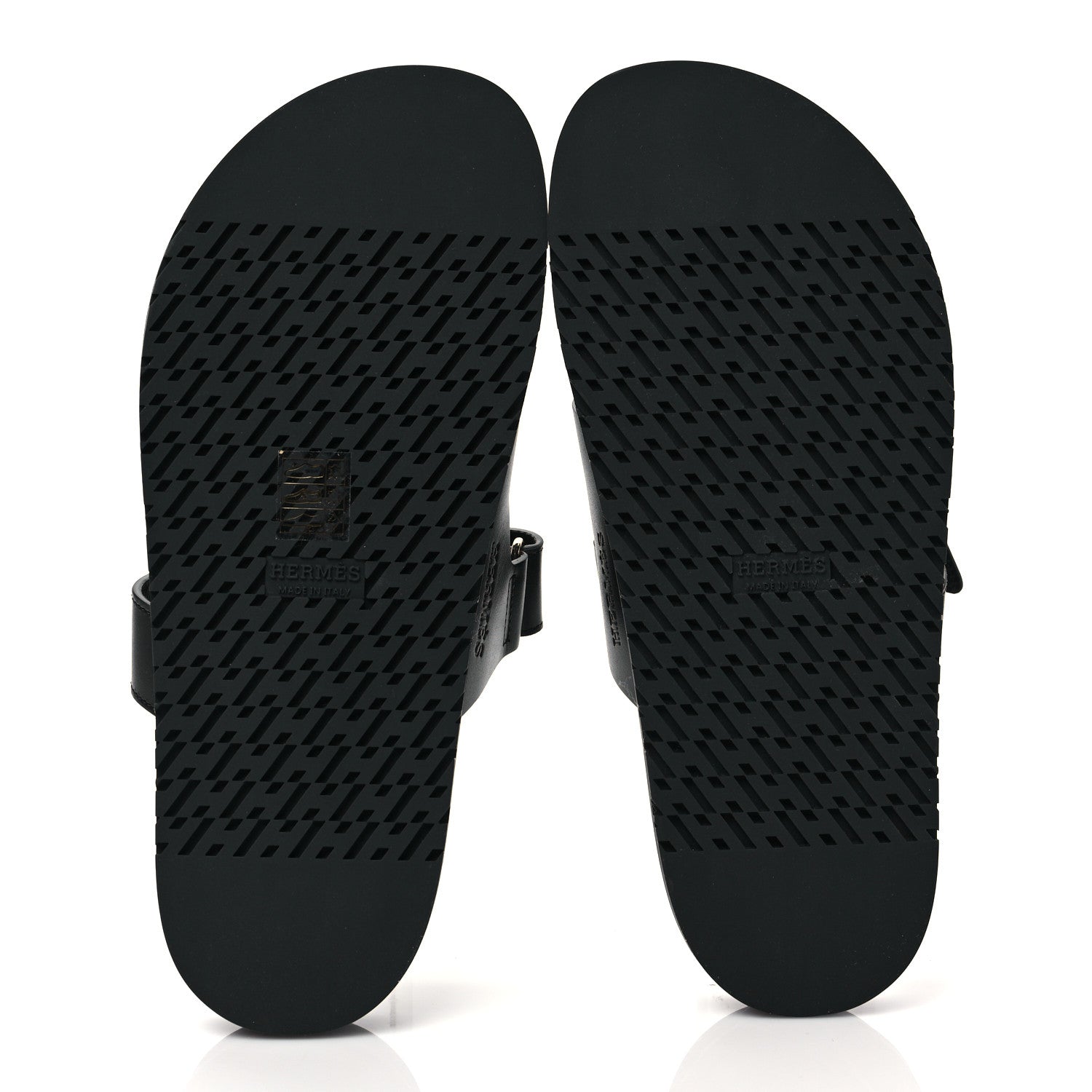 Hermes Calfskin Womens Chypre Sandals 40 Black 5 of 8