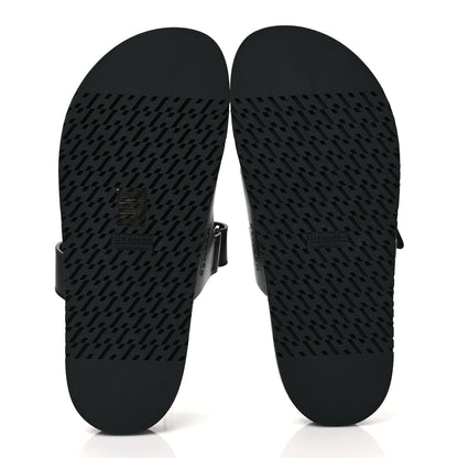 Hermes Calfskin Womens Chypre Sandals 40 Black 5 of 8