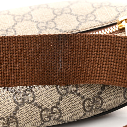 Gucci GG Supreme Monogram Textured Calfskin Retro Interlocking G Belt Bag Beige Ebony Brown Sugar 12 of 16