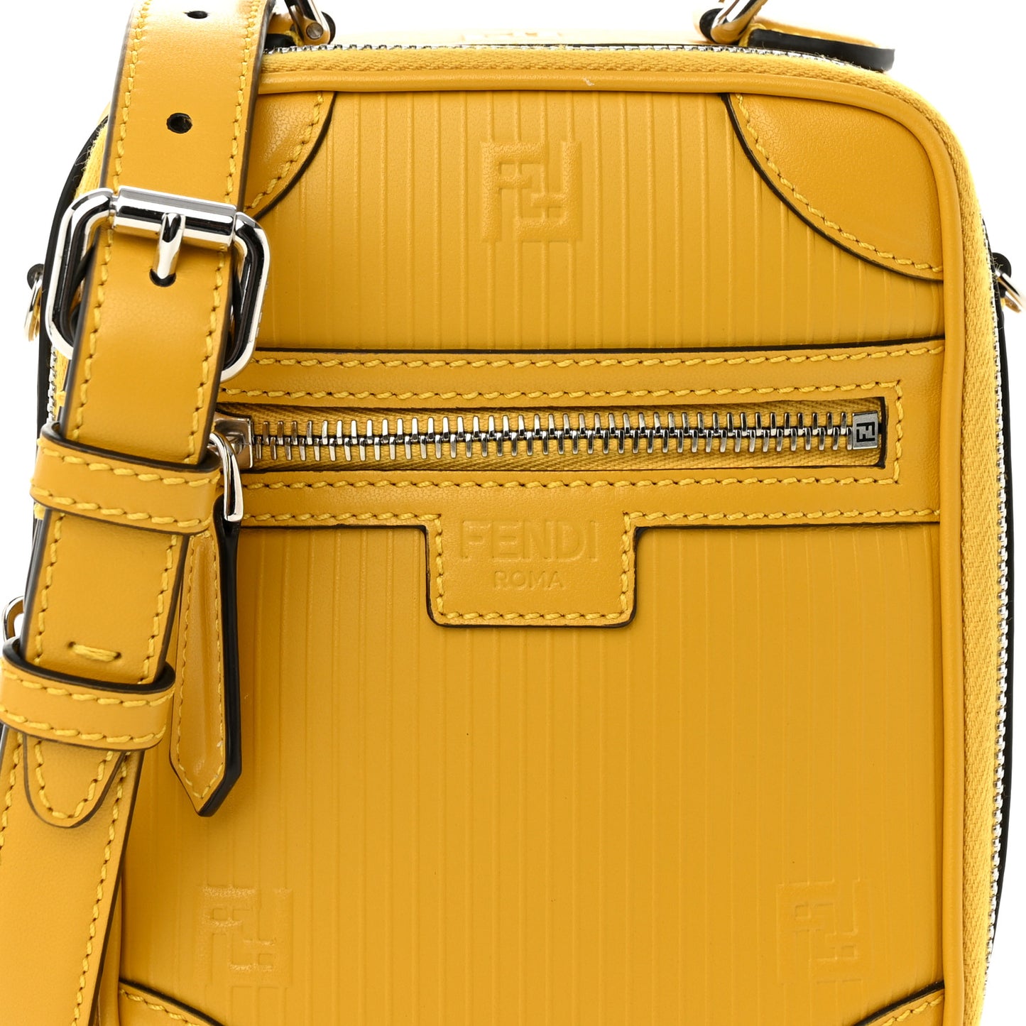 Vitello Astro Rubber Effect Mini Trolley Bag Sunflower
