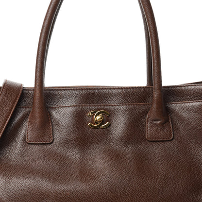 Chanel Calfskin Cerf Executive Shopper Tote Brown 21 of 21