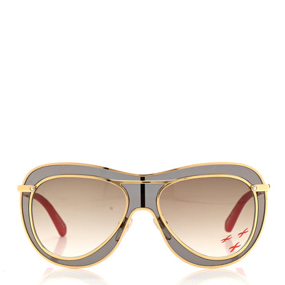 Louis Vuitton Metal Aviator Sunglasses Z0905U Gold 2 of 10