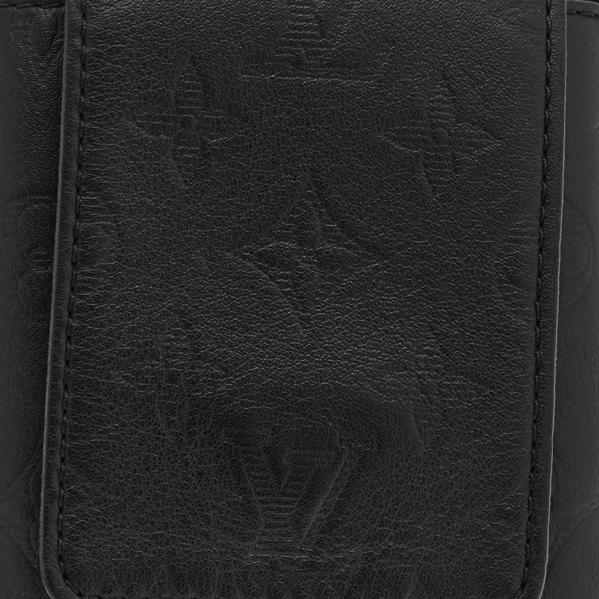 Calfskin Monogram Shadow Double Phone Pouch NM Black