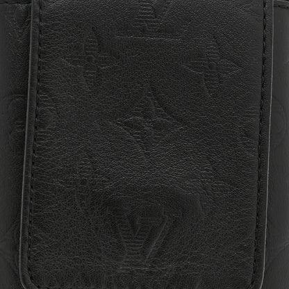 Louis Vuitton Calfskin Monogram Shadow Double Phone Pouch NM Black 7 of 9