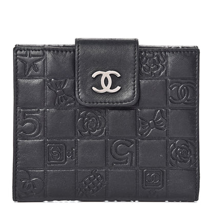 Chanel Lambskin Precious Symbols French Wallet Black 1 of 10