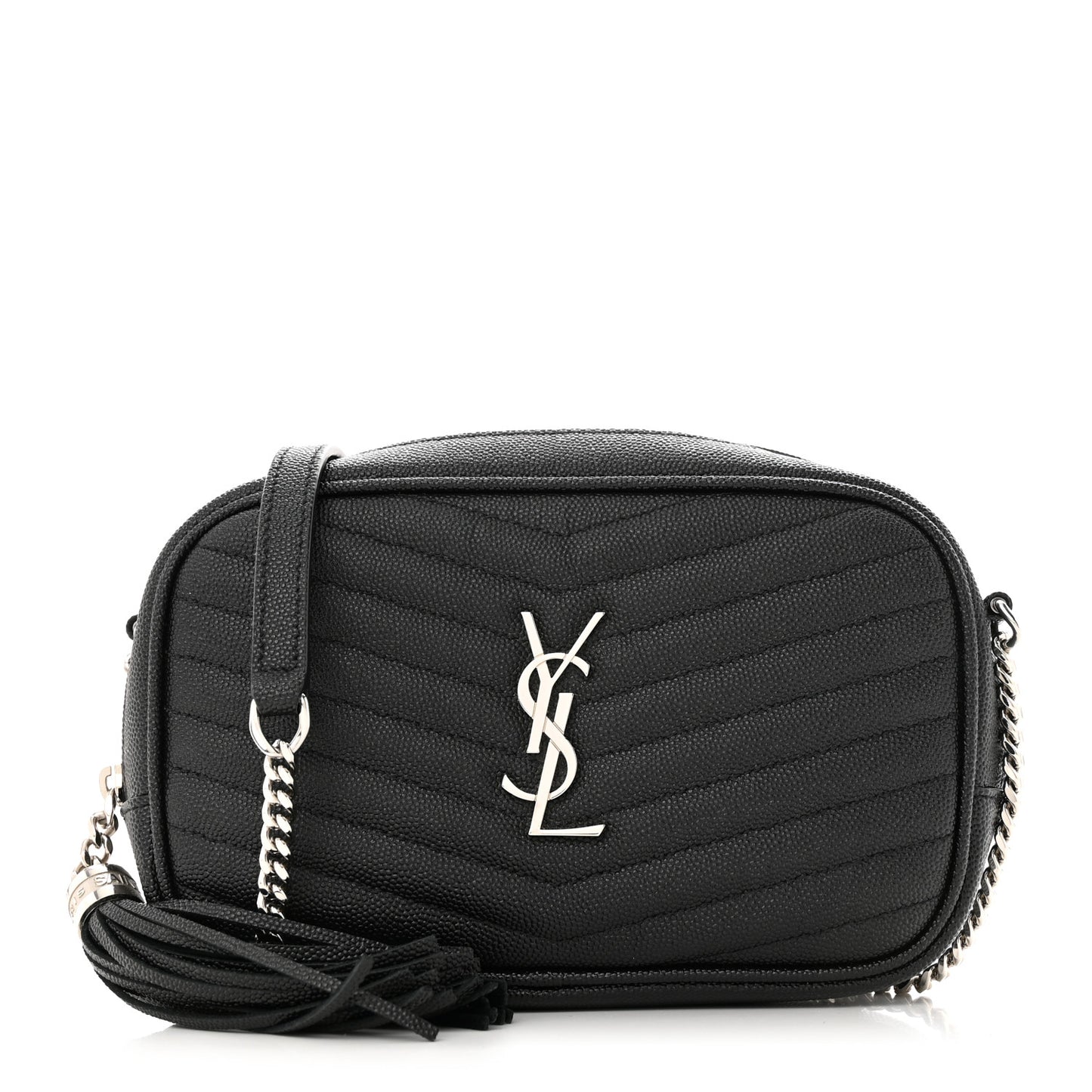 Grain De Poudre Matelasse Monogram Mini Lou Camera Bag Black