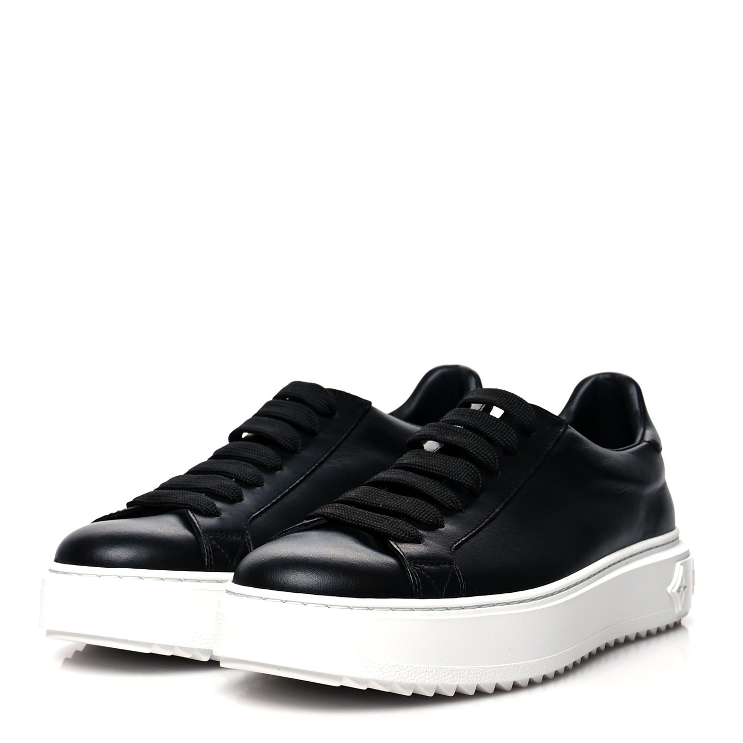 Calfskin Time Out Sneakers 39.5 Black