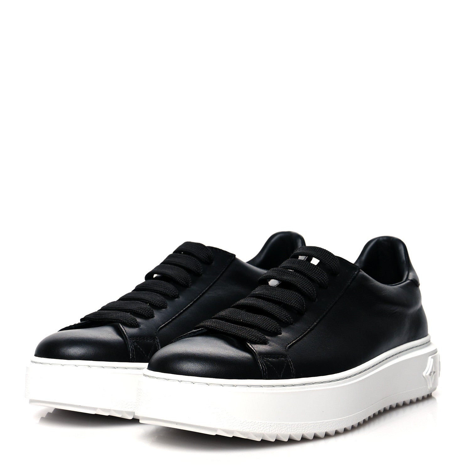 Louis Vuitton Calfskin Time Out Sneakers 39.5 Black 3 of 8