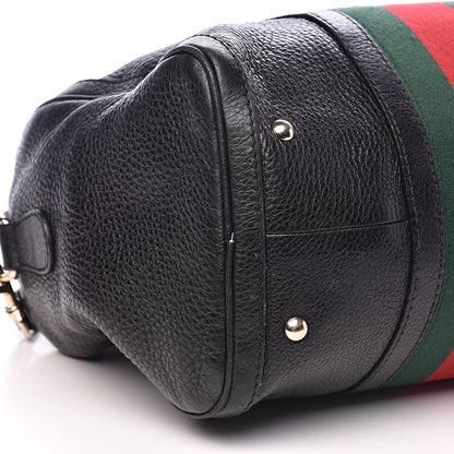 Gucci Calfskin Vintage Web Medium Boston Black 8 of 19