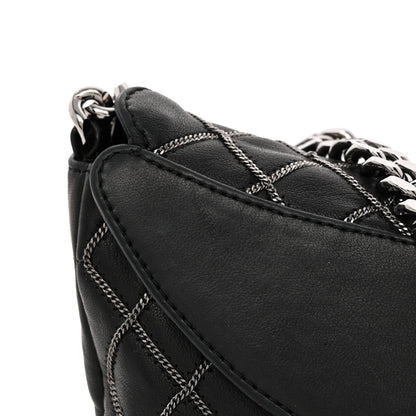 Chanel Lambskin Chain Stitch Clutch Black 11 of 12