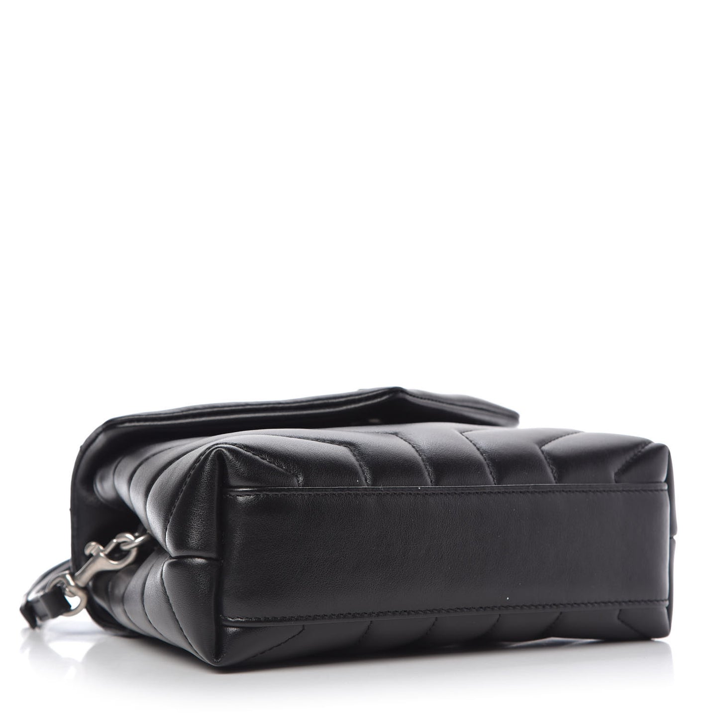 Calfskin Y Quilted Monogram Toy Loulou Crossbody Bag Black