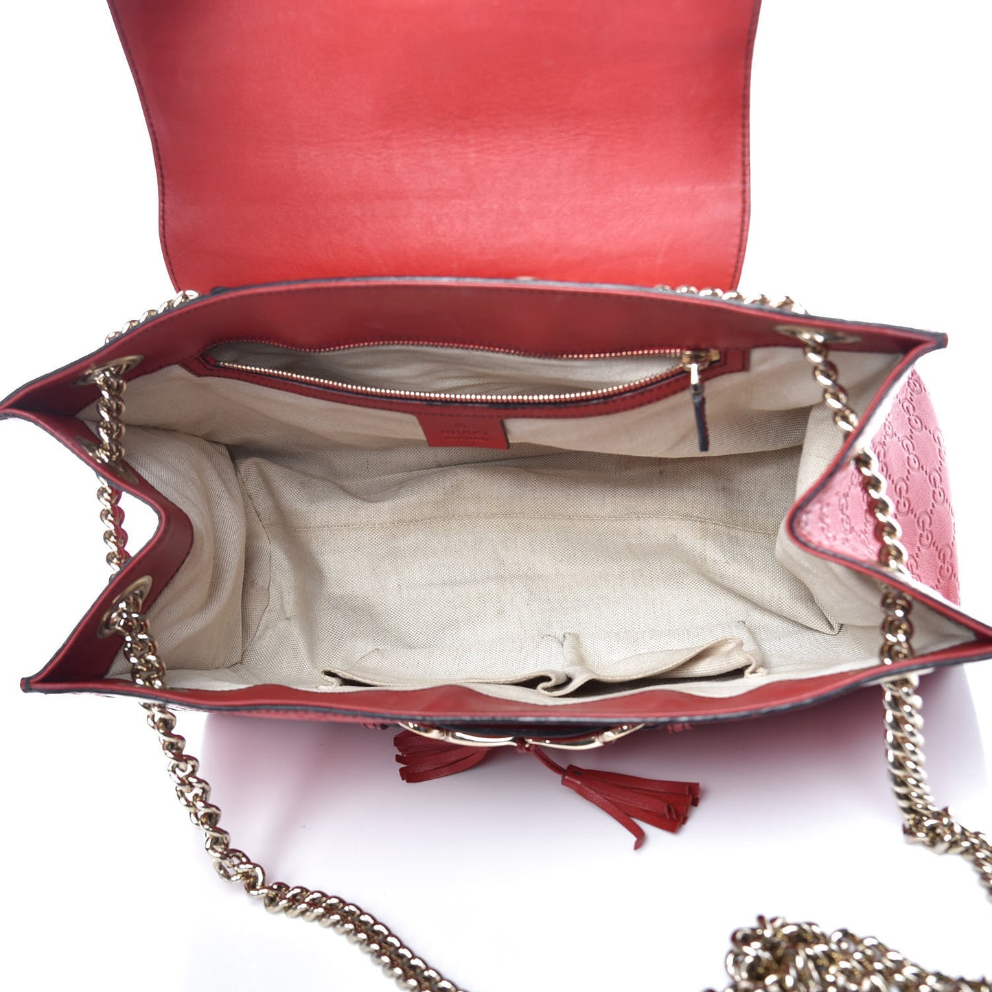 Guccissima Large Emily Chain Shoulder Bag Red