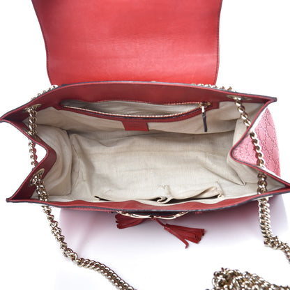 Gucci Guccissima Large Emily Chain Shoulder Bag Red 5 of 20