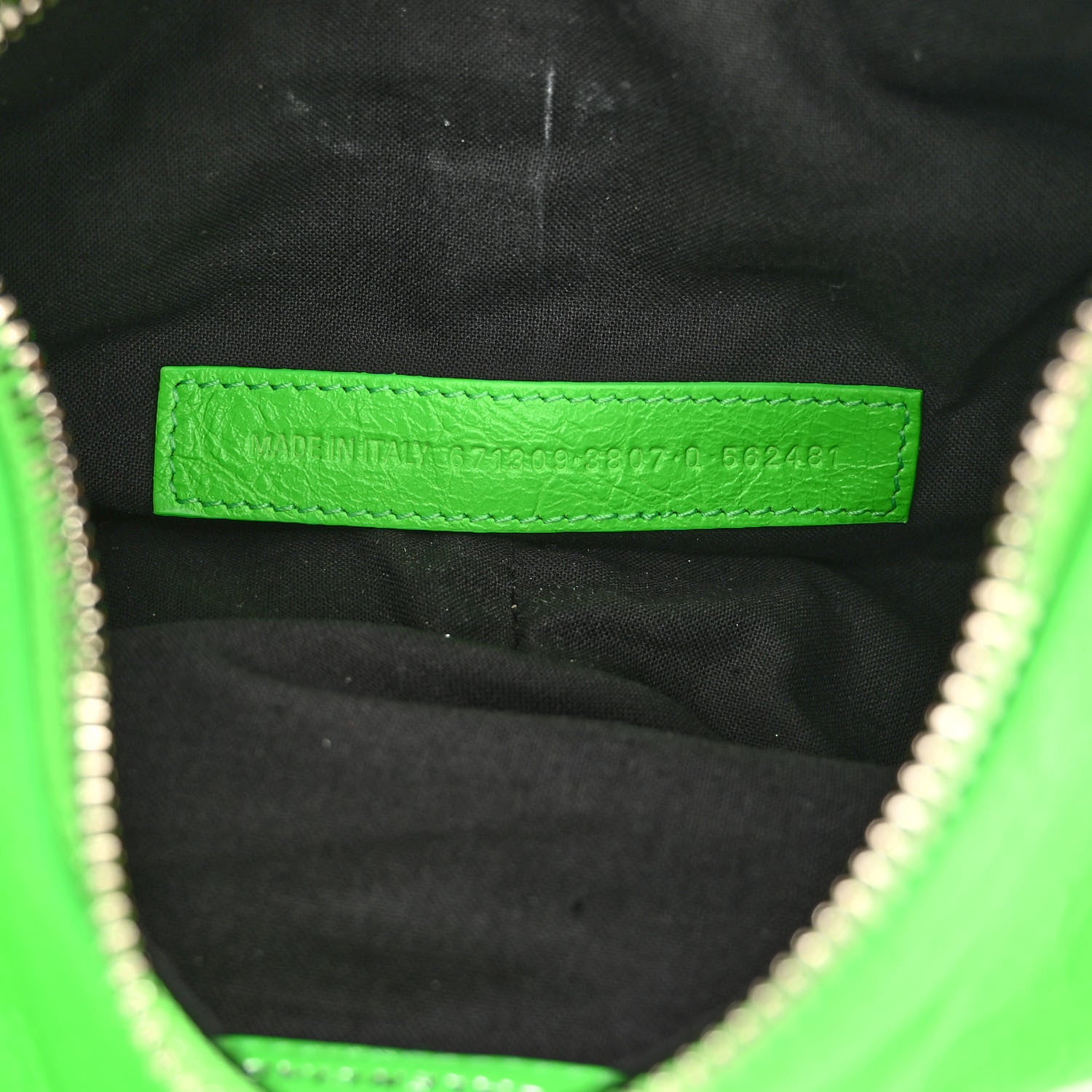 Balenciaga Agneau Arena Crystal Le Cagole Shoulder Bag XS Fluo Green 7 of 10