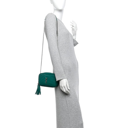 Saint Laurent Grain De Poudre Matelasse Monogram Mini Lou Camera Bag Green Field 2 of 11