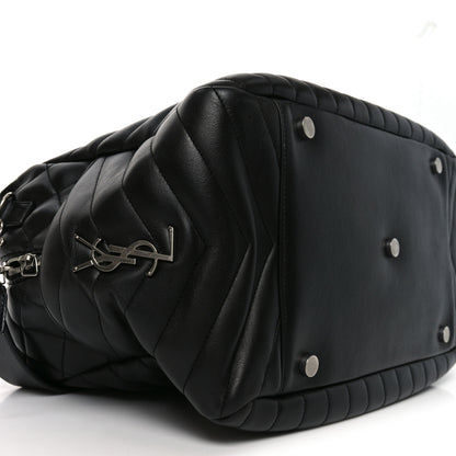 Saint Laurent Lambskin Mixed Matelasse Joan Bowling Bag Black 9 of 11