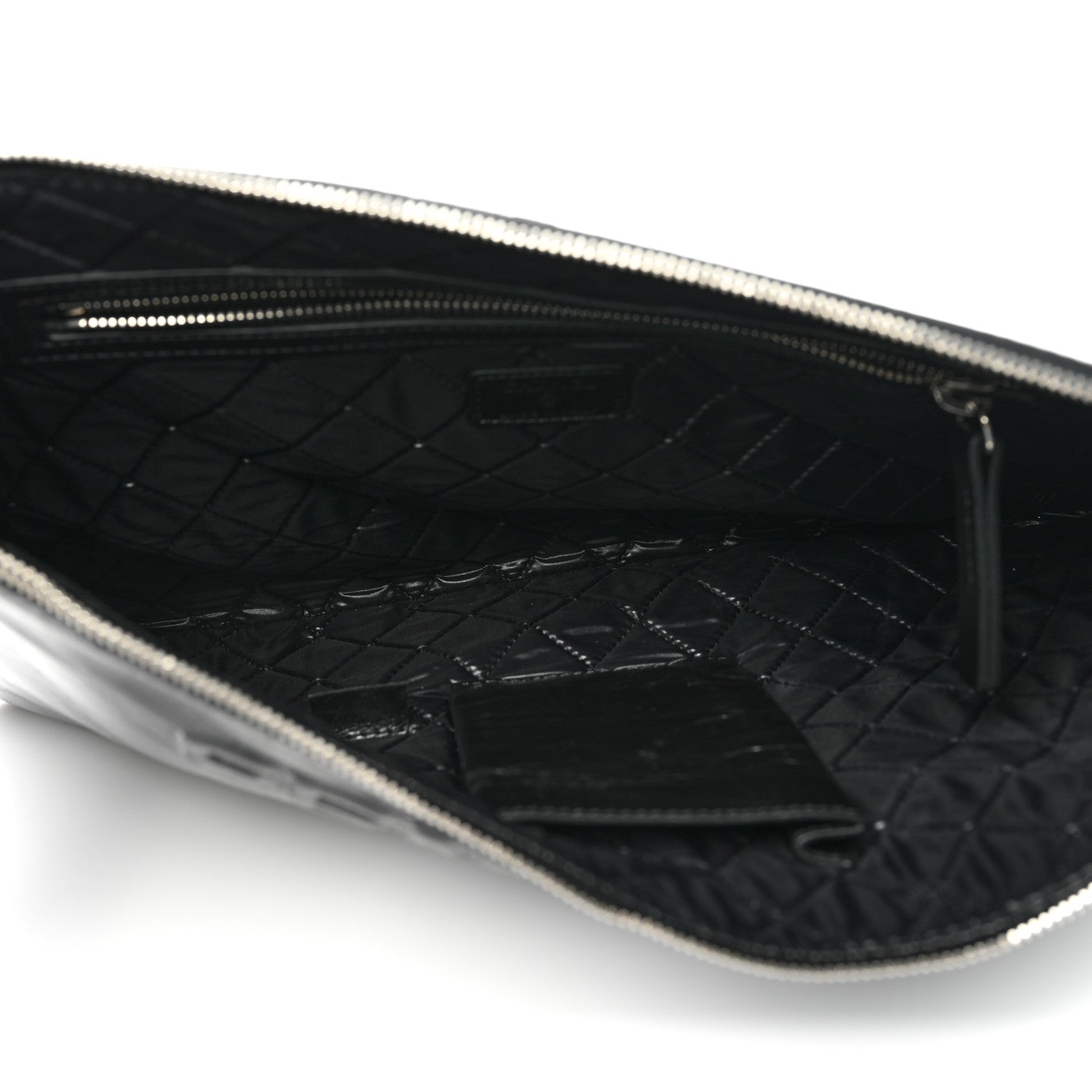Chanel Calfskin Large Feministe Maize Feminine Pouch Clutch Black 5 of 7