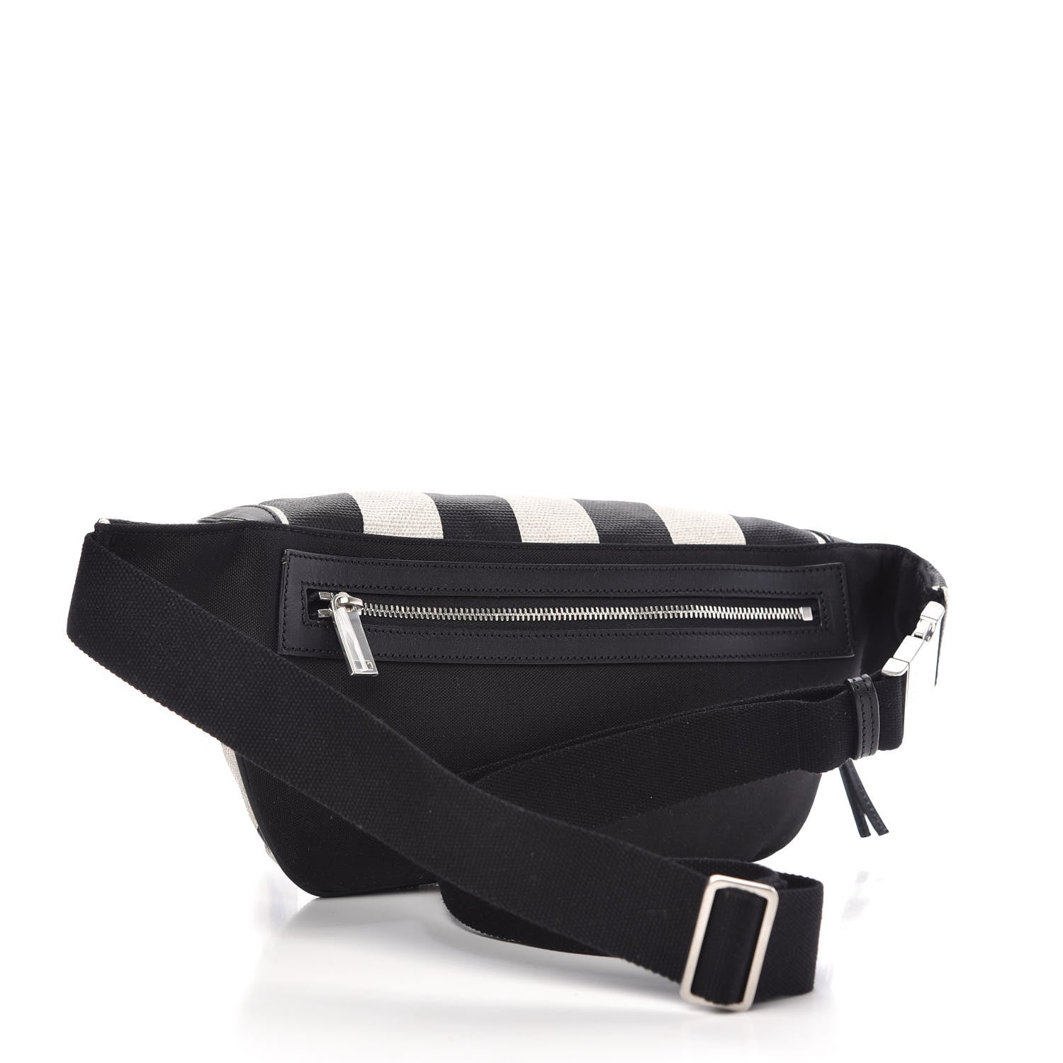 Saint Laurent Canvas Classic Belt Bag Black White 3 of 10