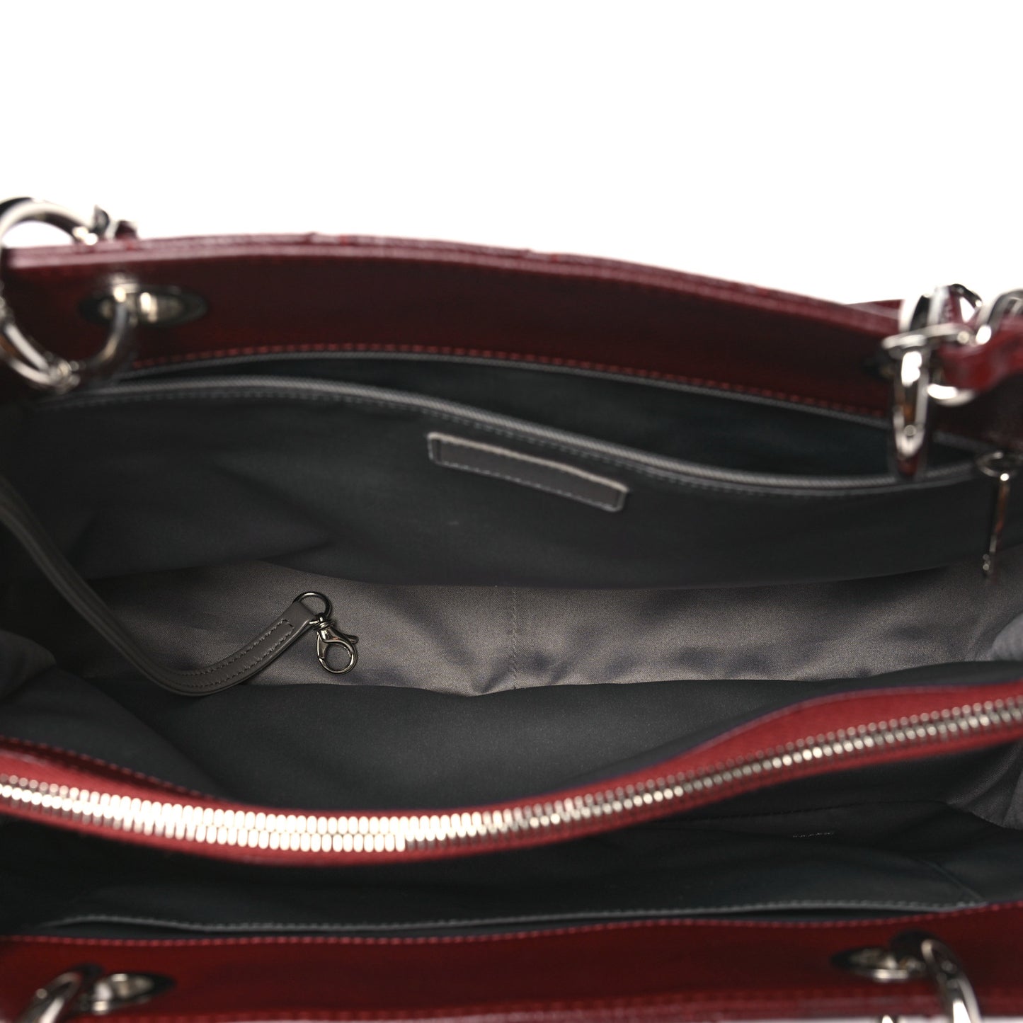 Caviar Quilted Grand Shopping Tote GST Dark Burgundy