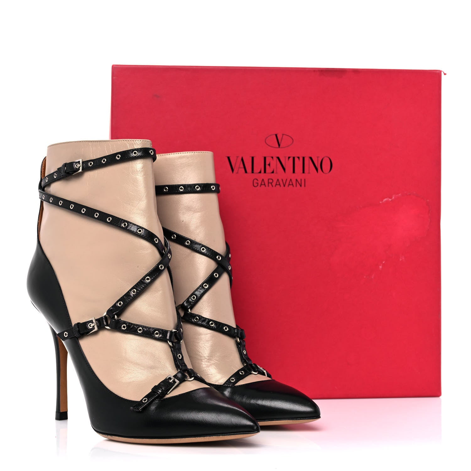 Valentino Garavani Nappa Love Latch 100mm Ankle Boots 40.5 Black Poudre 9 of 9