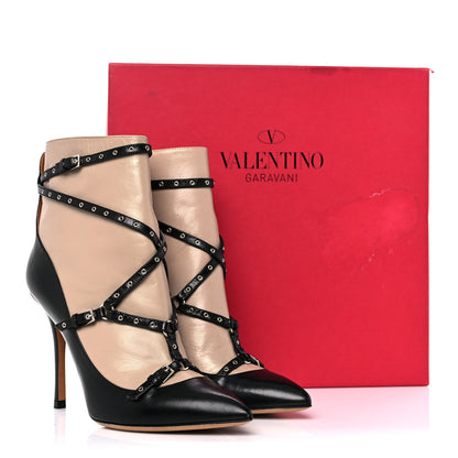 Valentino Garavani Nappa Love Latch 100mm Ankle Boots 40.5 Black Poudre 9 of 9