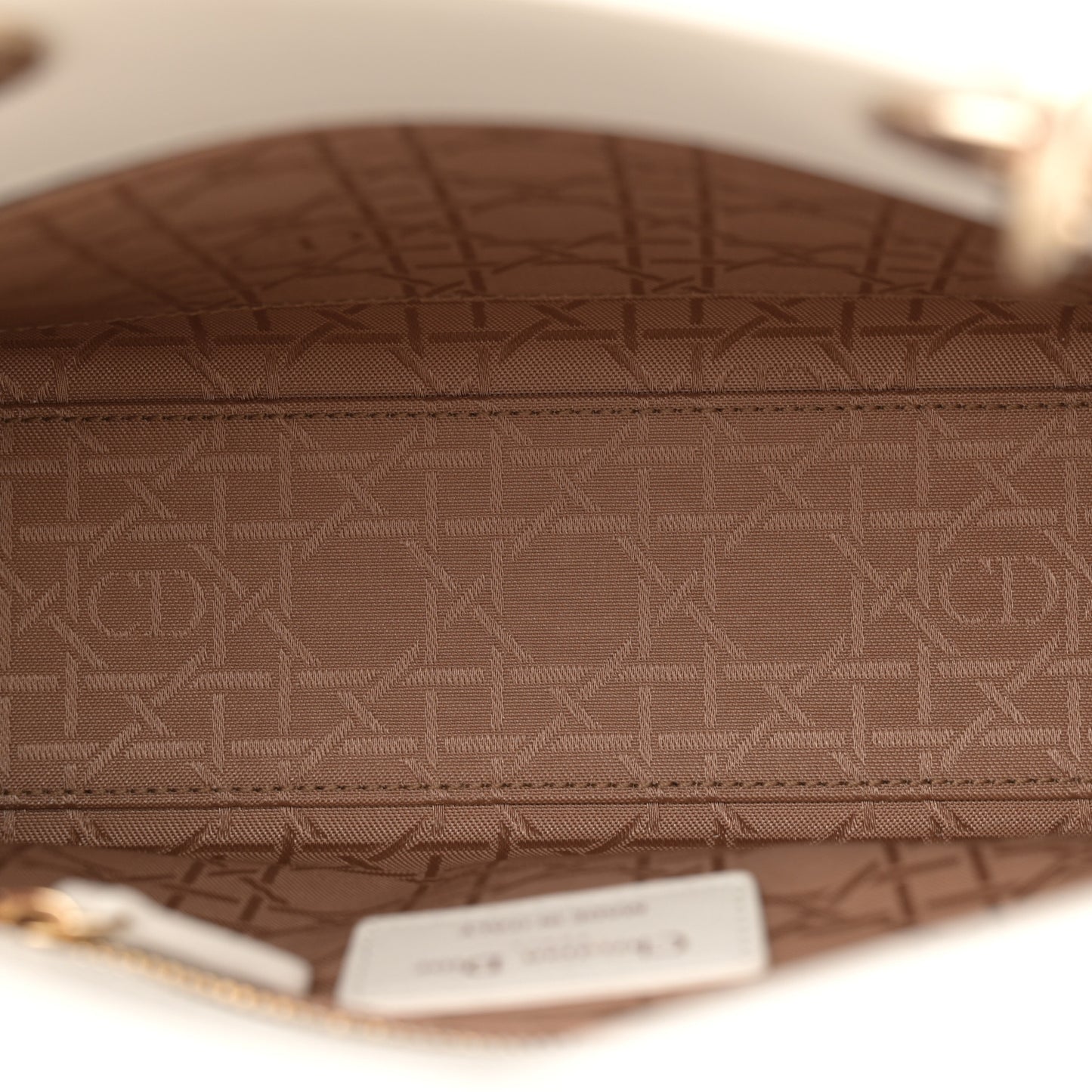 Lambskin Cannage Small My ABCDior Lady Dior White