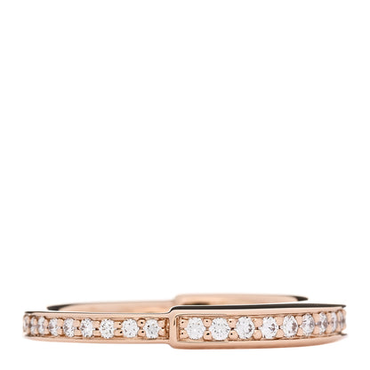 Tiffany 18K Rose Gold Diamond Lock Pave Ring 50 5.5 3 of 5