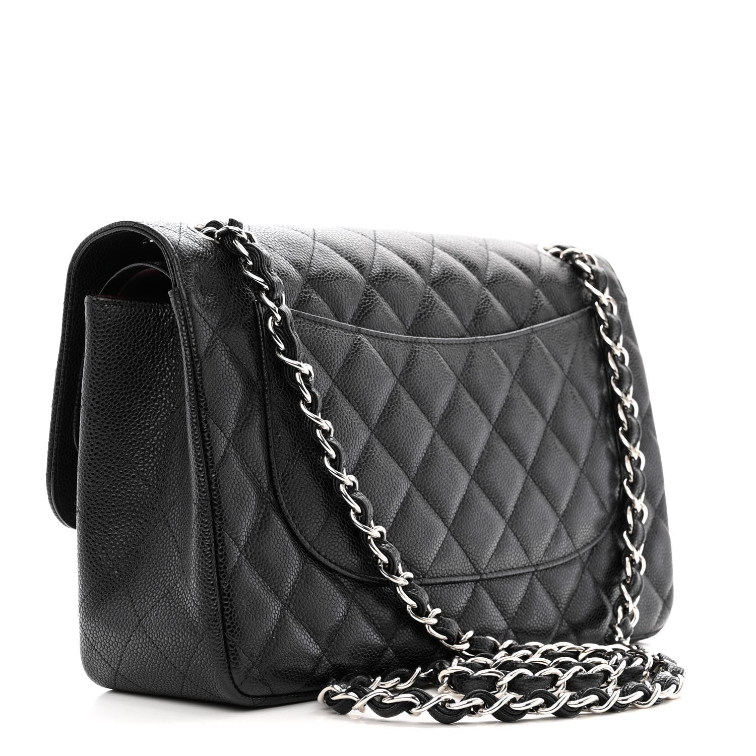 Chanel Caviar Quilted Jumbo Double Flap Black 3 of 12
