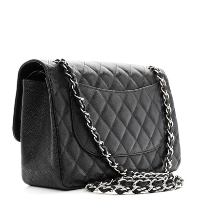 Chanel Caviar Quilted Jumbo Double Flap Black 3 of 12