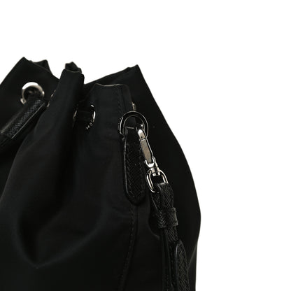Prada Saffiano Tessuto Nylon Vela Bucket Wristlet Black 14 of 15