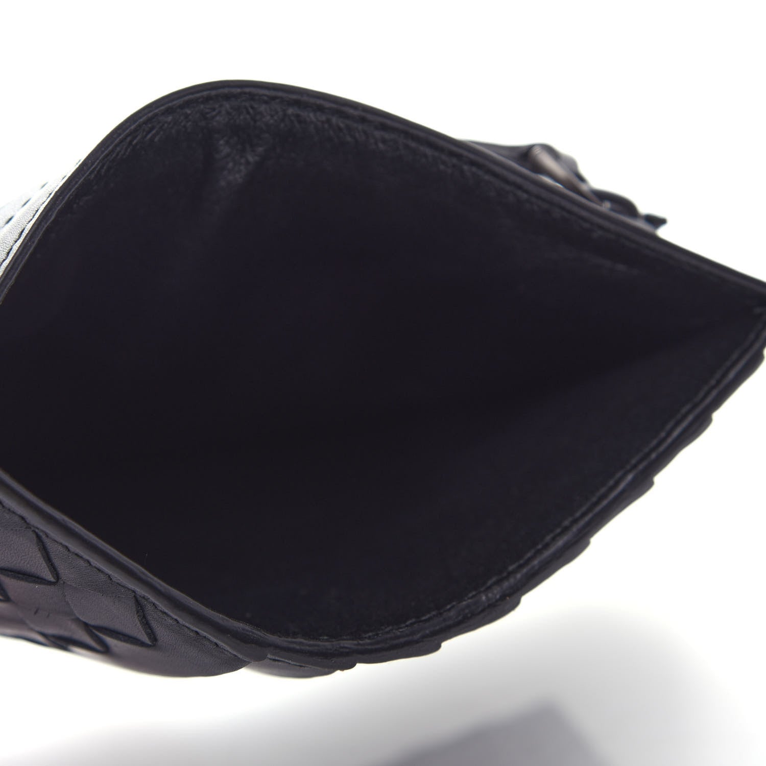 Bottega Veneta Calfskin Intrecciato Card Case Black 5 of 9