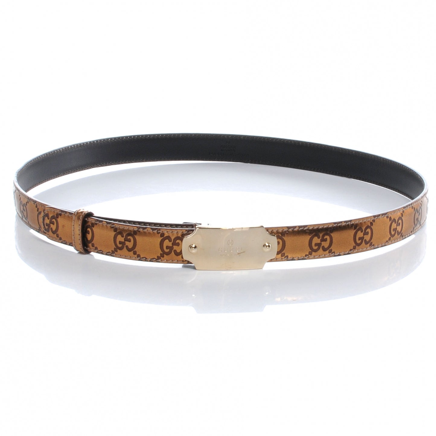 Guccissima Leather Belt 95 38 Bronze