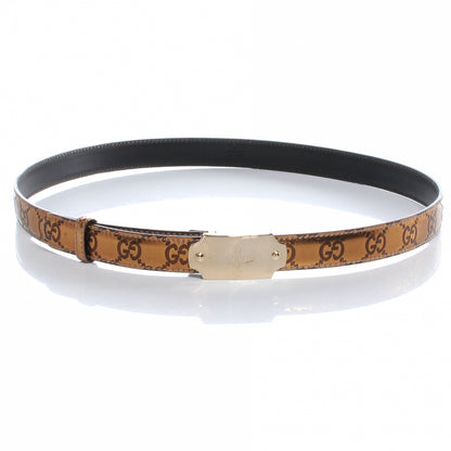 Gucci Guccissima Leather Belt 95 38 Bronze 1 of 5