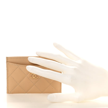 Chanel Caviar Quilted Card Holder Beige 2 of 10