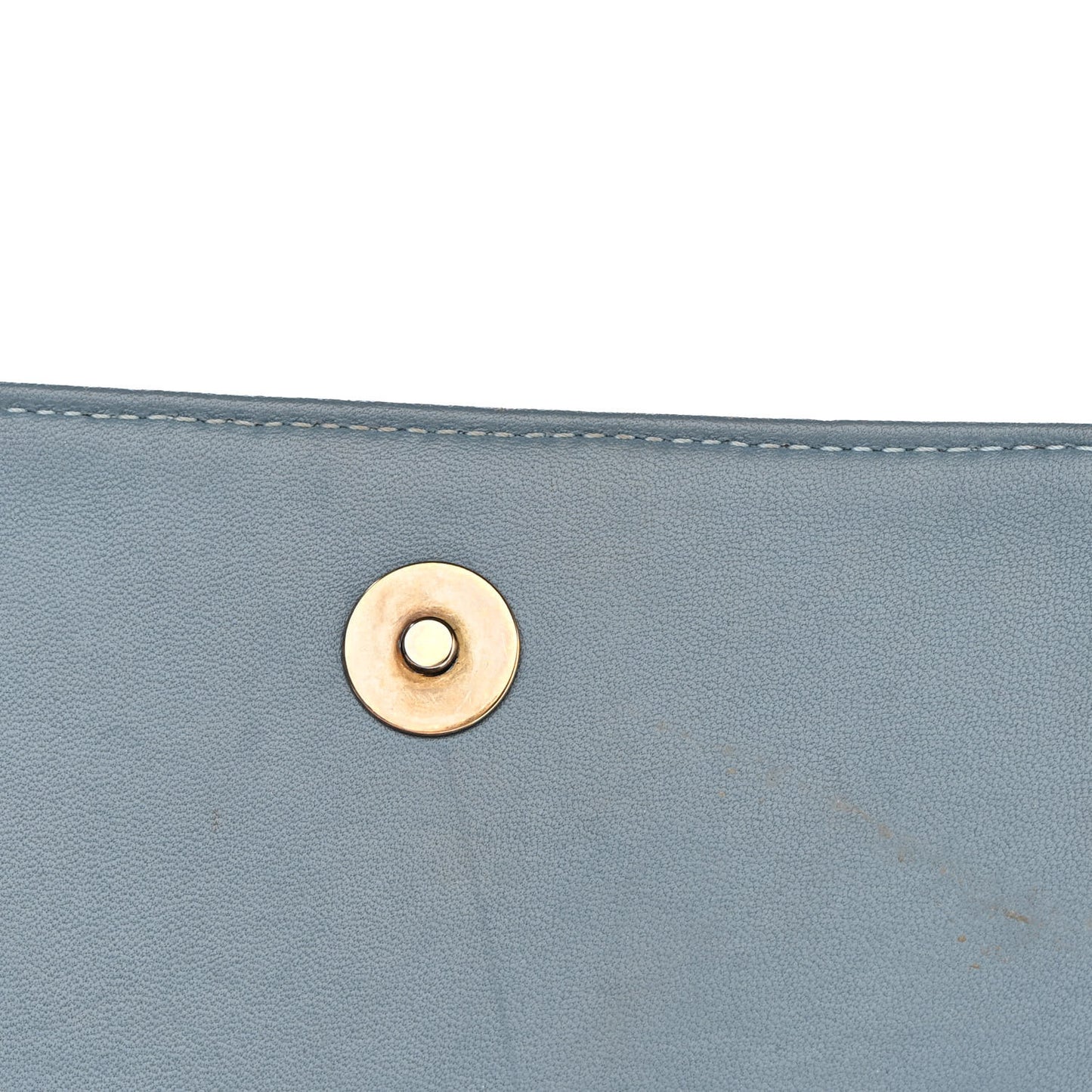 Lambskin Quilted Studded Boy Brick Flap Light Blue