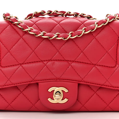Chanel Lambskin Quilted Mini Mademoiselle Chic Flap Dark Pink 8 of 12