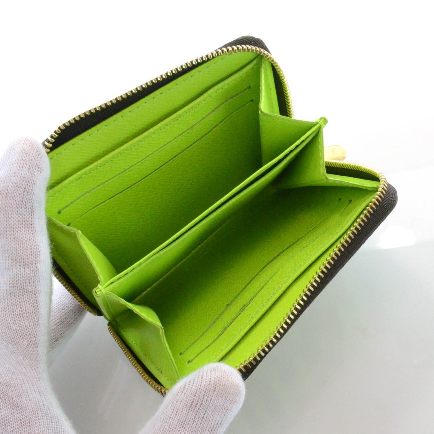 Monogram Graffiti Zippy Coin Purse Wallet Green