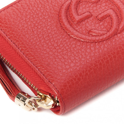 Gucci Pebbled Calfskin Small Soho Zip Around Wallet Red 5 of 9