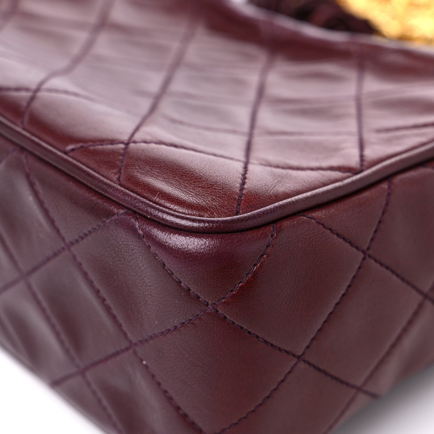 Chanel Lambskin Quilted Tassel CC Camera Case Burgundy 12 of 14