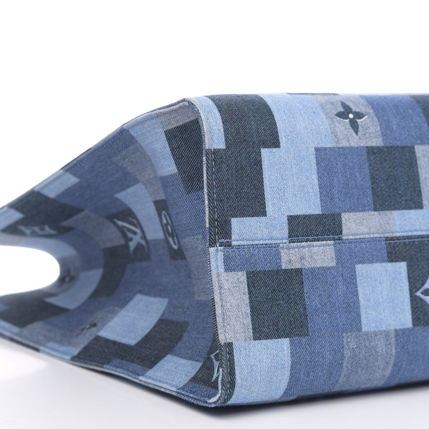 Denim Damier Monogram Onthego Blue Rouge