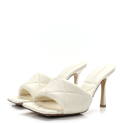 Bottega Veneta Nappa Quilted Rubber Lido Mule Sandals 39 Sea Salt 3 of 7